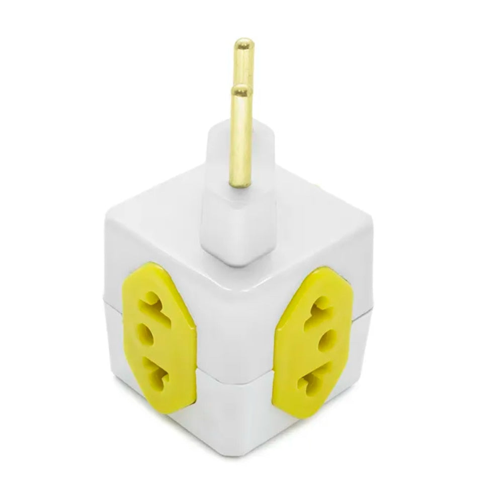 Adaptador Tomada Cubo 4 Entradas Benjamin 10a ,COR ENVIADA ALEATORIAMENTE