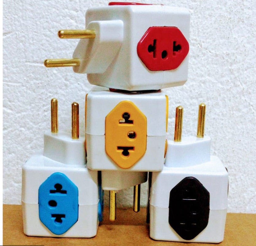 Adaptador Tomada Cubo 4 Entradas Benjamin 10a ,COR ENVIADA ALEATORIAMENTE
