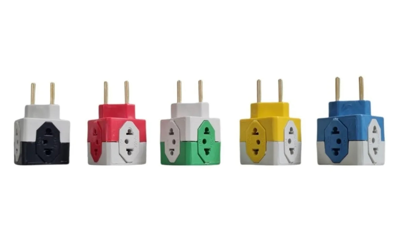 Adaptador Tomada Cubo 4 Entradas Benjamin 10a ,COR ENVIADA ALEATORIAMENTE