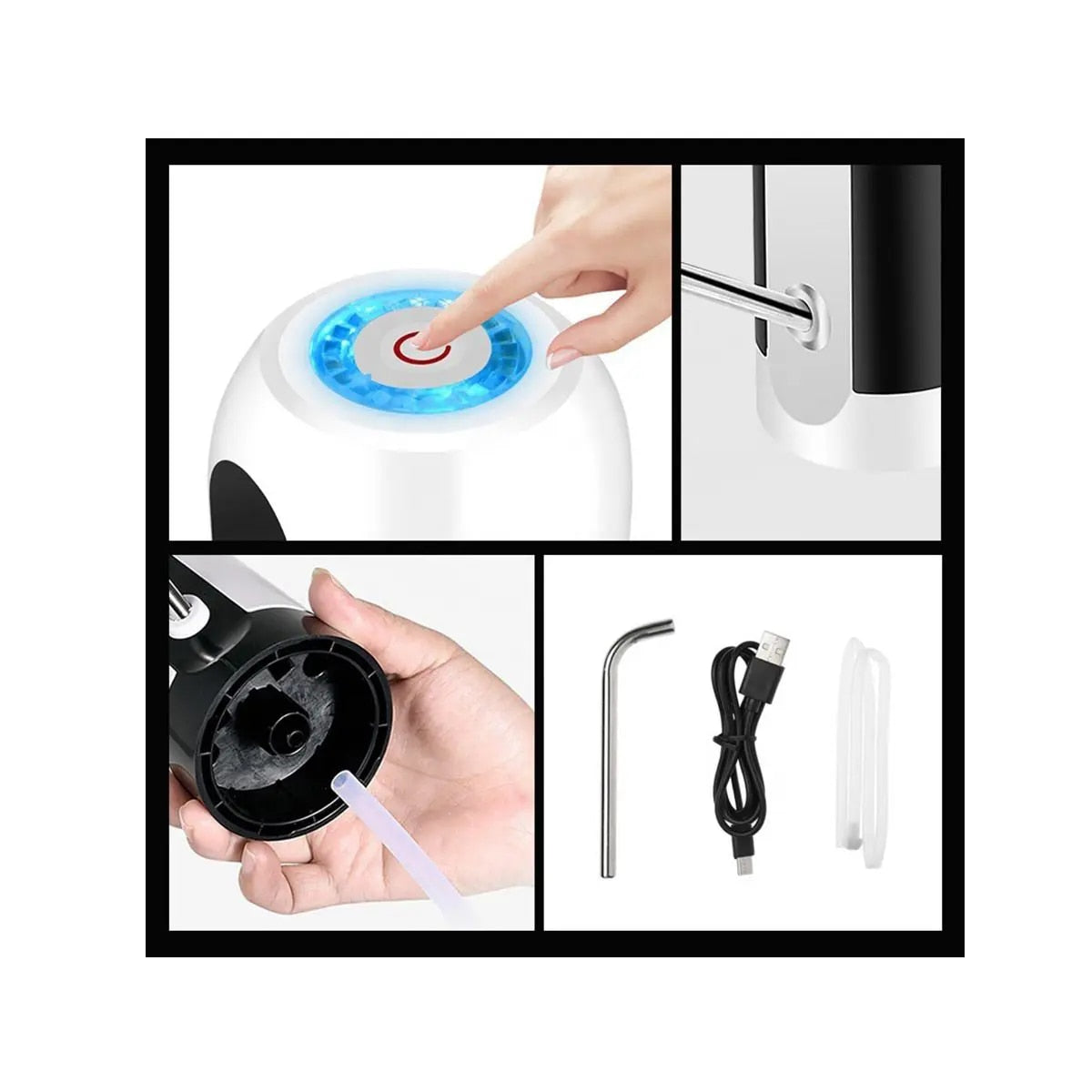 Bomba Elétrica Para Galão Universal Com Carregamento USB Garrafão/Galão De Água Bomba De Água