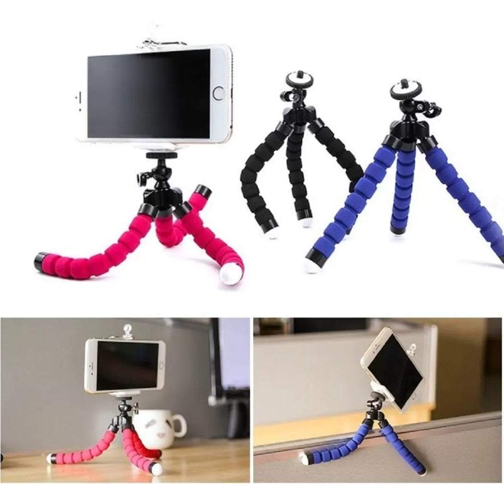 Mini Flexible Sponge Octopus Tripod for iPhone Samsung Xiaomi Huawei Mobile Phone Smartphone Tripod for Gopro 9 8 7Camera