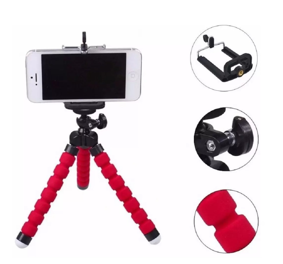 Mini Flexible Sponge Octopus Tripod for iPhone Samsung Xiaomi Huawei Mobile Phone Smartphone Tripod for Gopro 9 8 7Camera