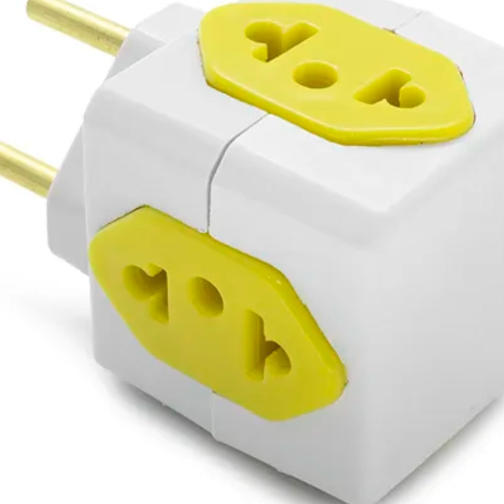 Adaptador Tomada Cubo 4 Entradas Benjamin 10a ,COR ENVIADA ALEATORIAMENTE
