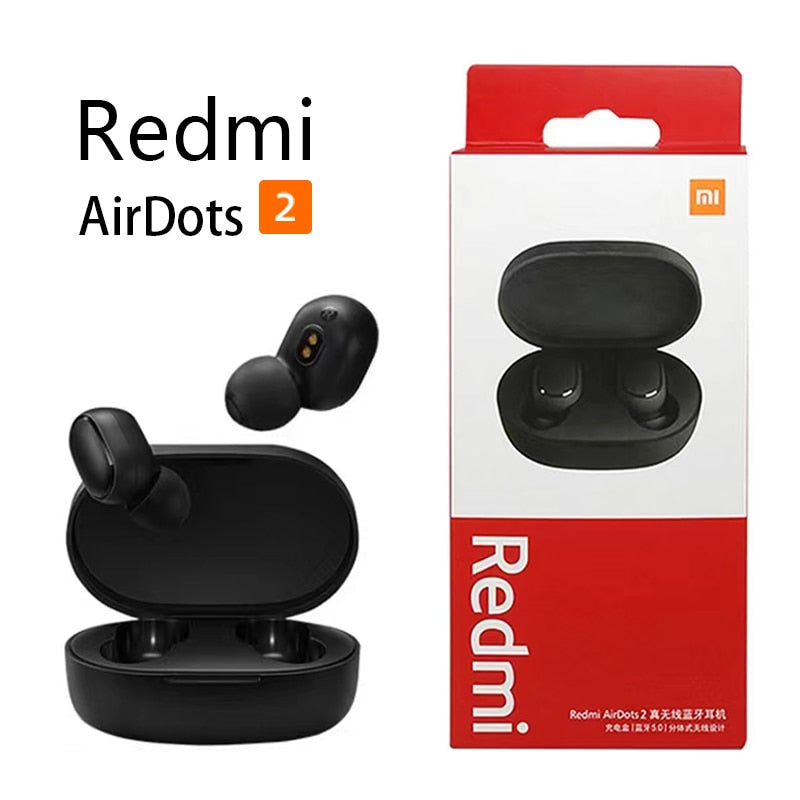Original Xiaomi Redmi Airdots 2 Fone Bluetooth Earphones Wireless Bluetooth Headset with Mic Wireless Headphones Airdots Earbuds