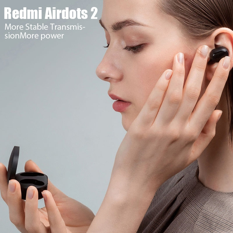 Original Xiaomi Redmi Airdots 2 Fone Bluetooth Earphones Wireless Bluetooth Headset with Mic Wireless Headphones Airdots Earbuds