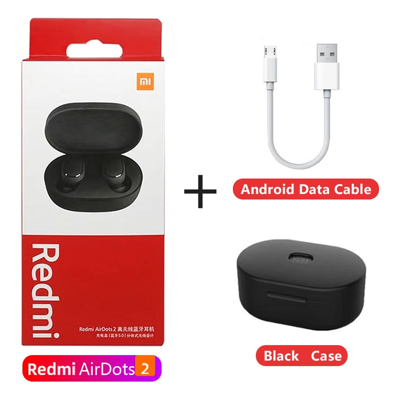 Original Xiaomi Redmi Airdots 2 Fone Bluetooth Earphones Wireless Bluetooth Headset with Mic Wireless Headphones Airdots Earbuds