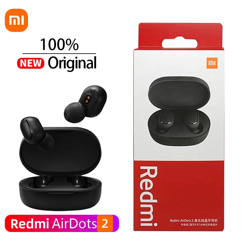 Original Xiaomi Redmi Airdots 2 Fone Bluetooth Earphones Wireless Bluetooth Headset with Mic Wireless Headphones Airdots Earbuds