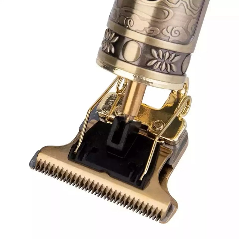 Máquina De Cortar Cabelo e Barba Masculina Designer Aleatório Elétrico Profissional T9
