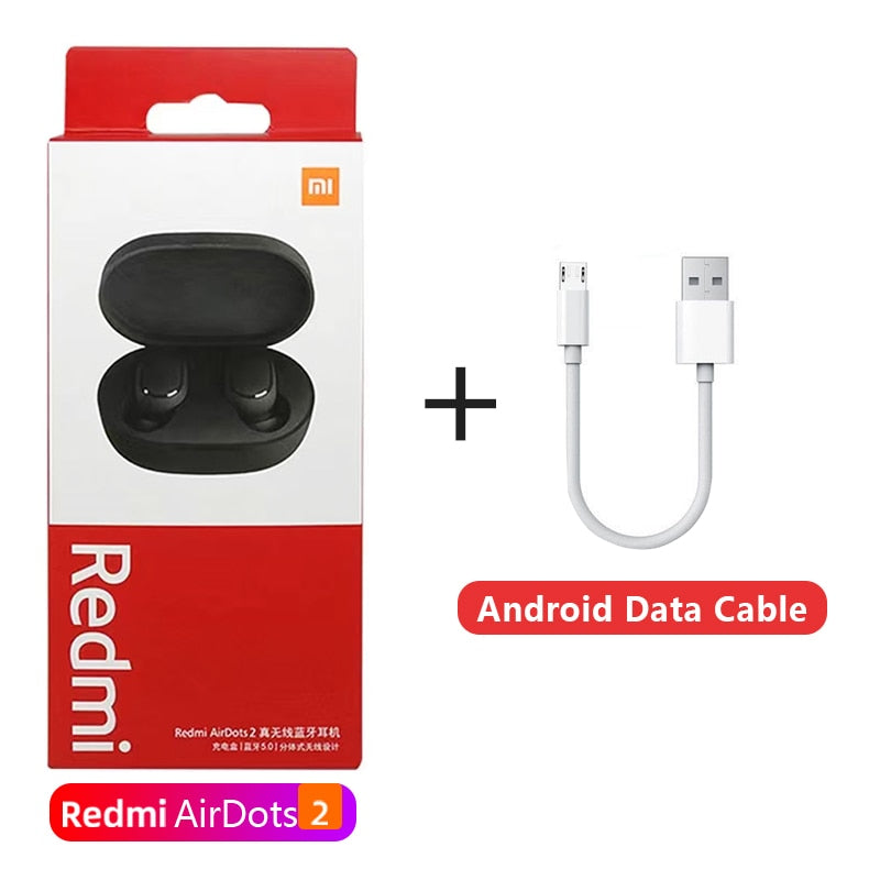 Original Xiaomi Redmi Airdots 2 Fone Bluetooth Earphones Wireless Bluetooth Headset with Mic Wireless Headphones Airdots Earbuds