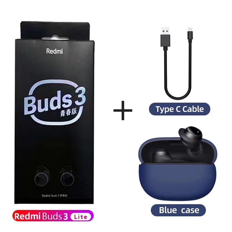 Original Xiaomi Redmi Buds 3 Youth Edition Earphone Tws Wireless Bluetooth 5.2 Gaming Headset Touch Control Earbuds 3 Lite
