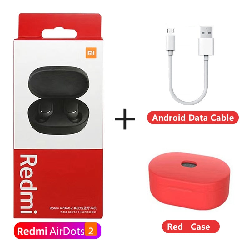 Original Xiaomi Redmi Airdots 2 Fone Bluetooth Earphones Wireless Bluetooth Headset with Mic Wireless Headphones Airdots Earbuds