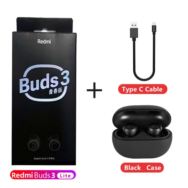 Original Xiaomi Redmi Buds 3 Youth Edition Earphone Tws Wireless Bluetooth 5.2 Gaming Headset Touch Control Earbuds 3 Lite