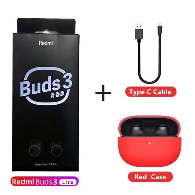 Original Xiaomi Redmi Buds 3 Youth Edition Earphone Tws Wireless Bluetooth 5.2 Gaming Headset Touch Control Earbuds 3 Lite
