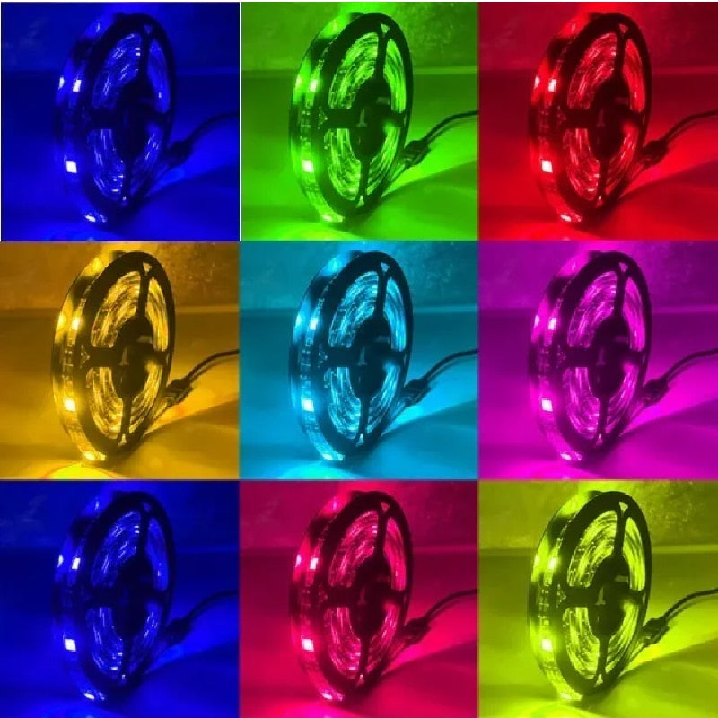 Led Tape 5050 Rgb 2M 5v Usb For Tv Pc Car