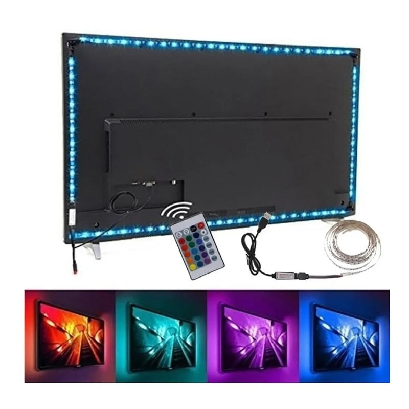 Led Tape 5050 Rgb 2M 5v Usb For Tv Pc Car