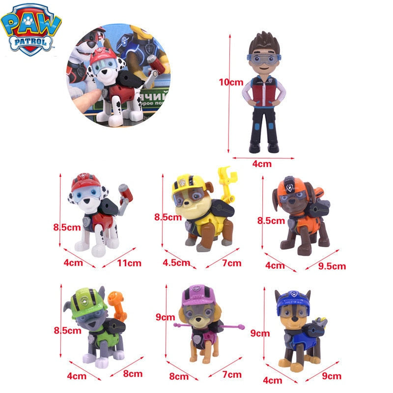 Paw Patrol bonecos 7 peças